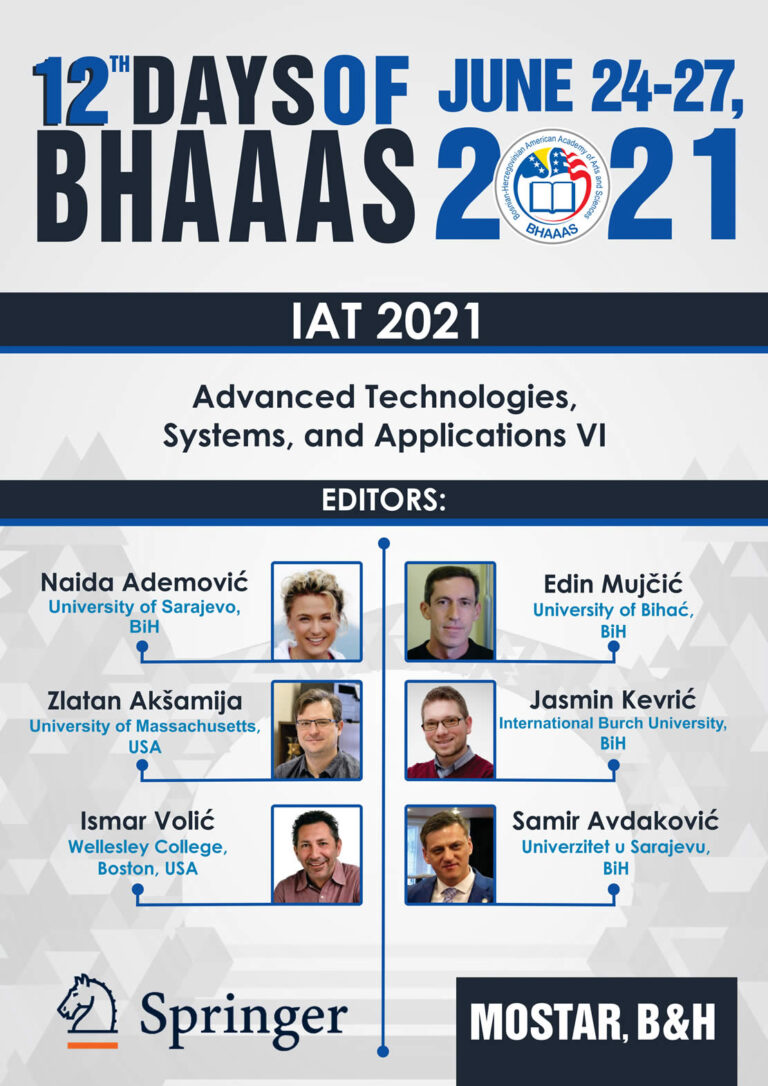 Najava seminara “IAT 2021” – Advanced Technologies, Systems, and Applications VI
